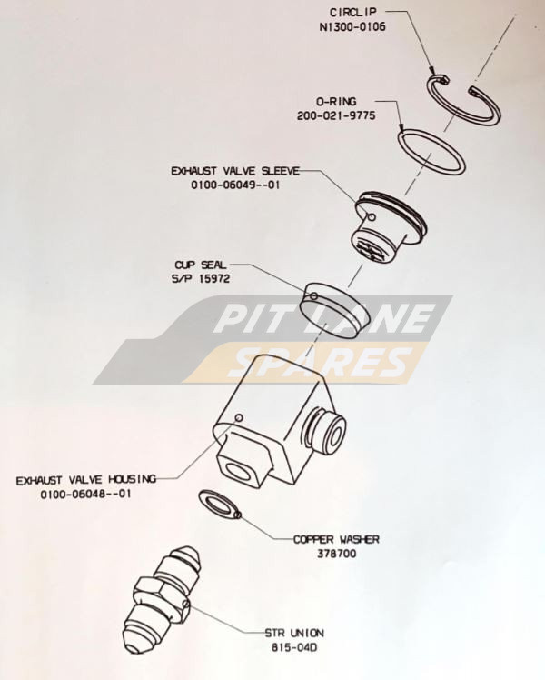 FRONT AIR JACK EXHAUST ASSEMBLY Diagram